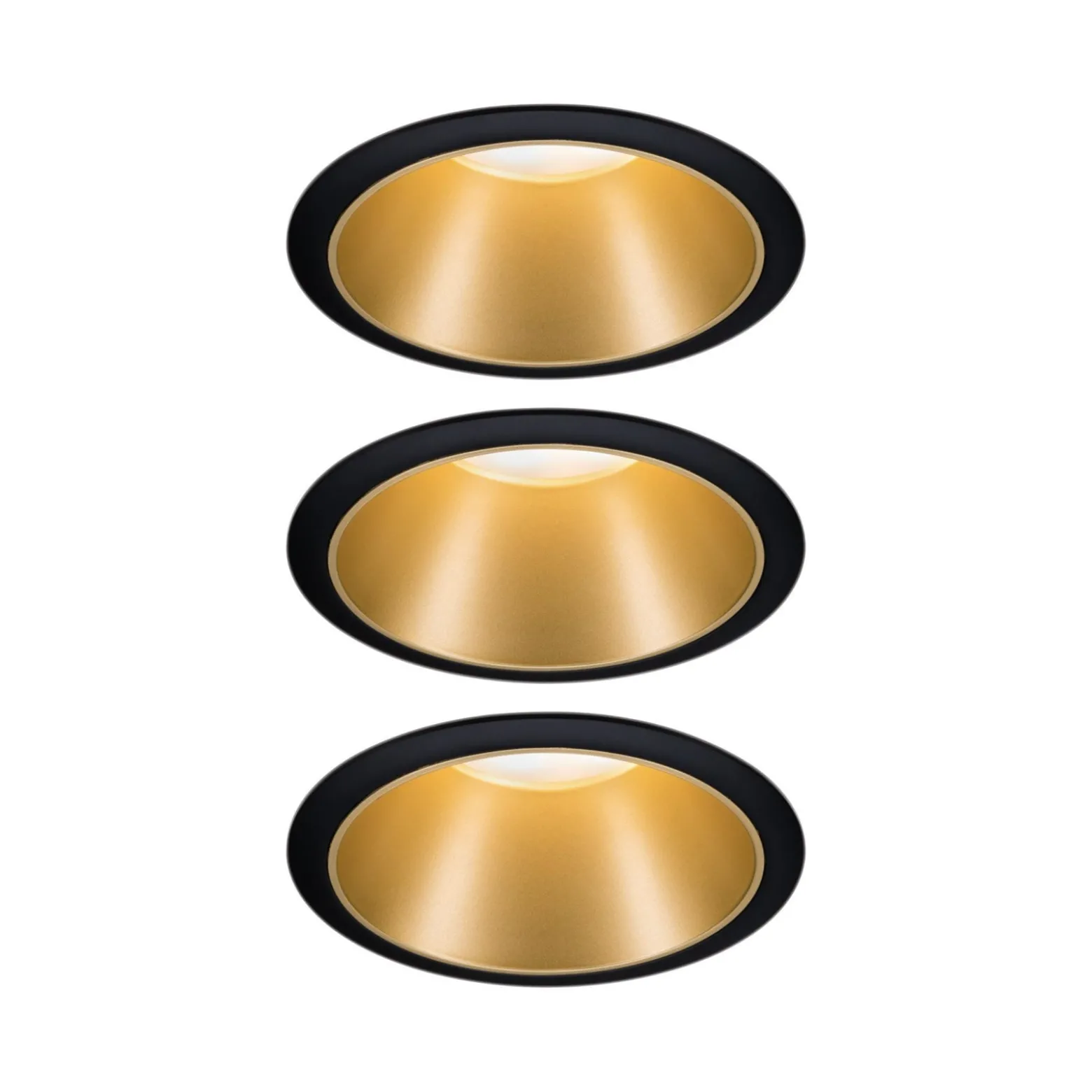 Paulmann Cole LED-Spotlight, gold-schwarz, 3er-Set