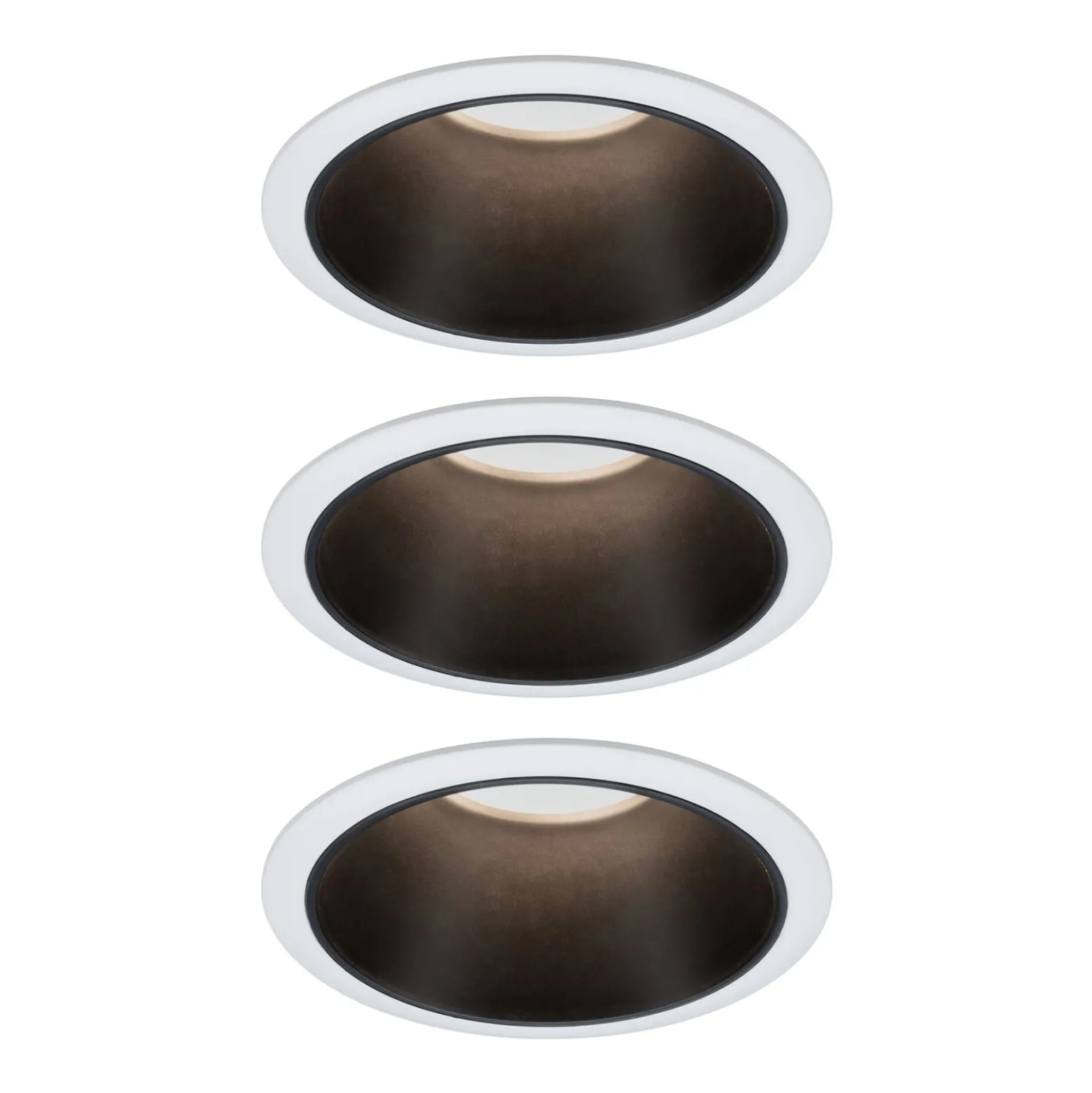 Paulmann Cole LED-Spotlight, schwarz-weiß, 3er-Set
