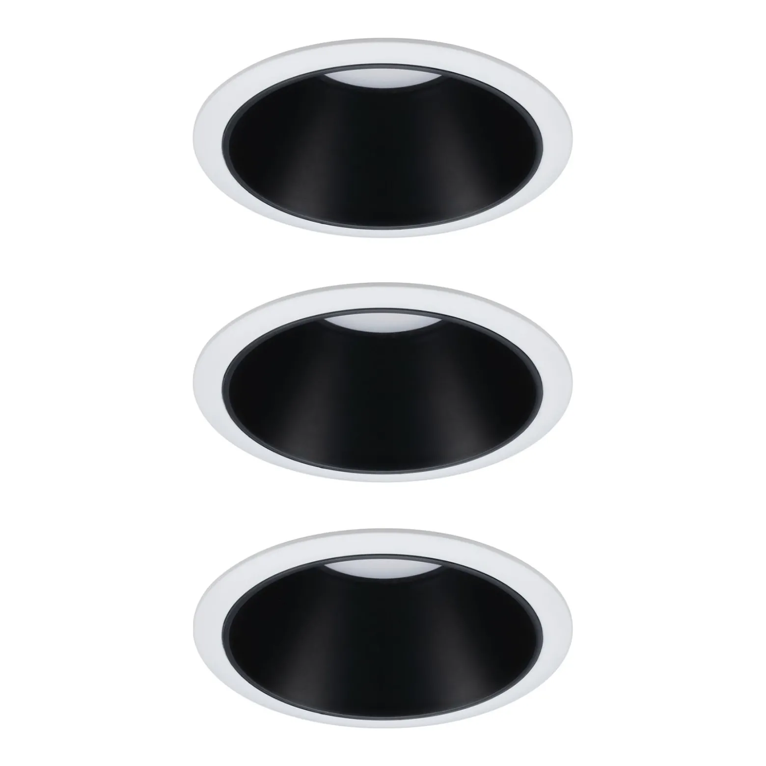 Paulmann Cole LED-Spotlight, schwarz-weiß, 3er-Set