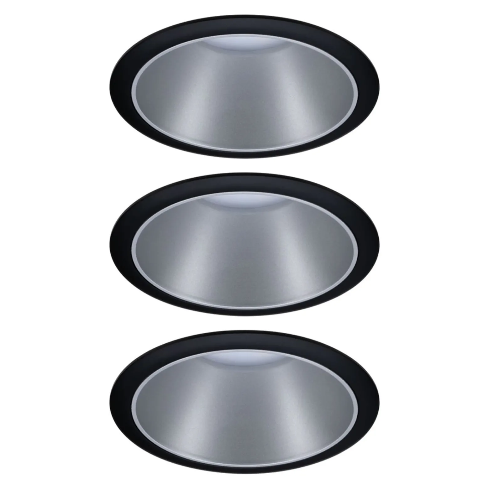 Paulmann Cole LED-Spotlight silber-schwarz 3er-Set