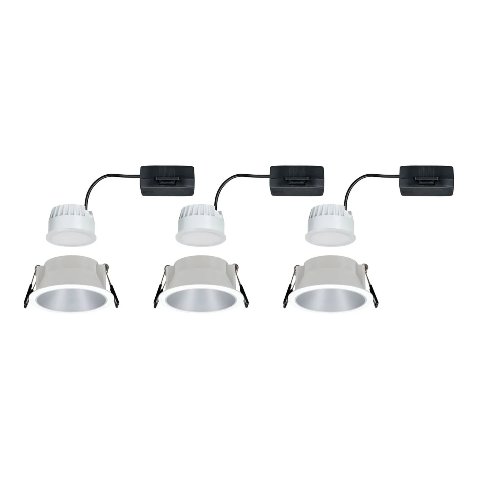 Paulmann Cole LED-Spotlight silber-weiß 3er-Set