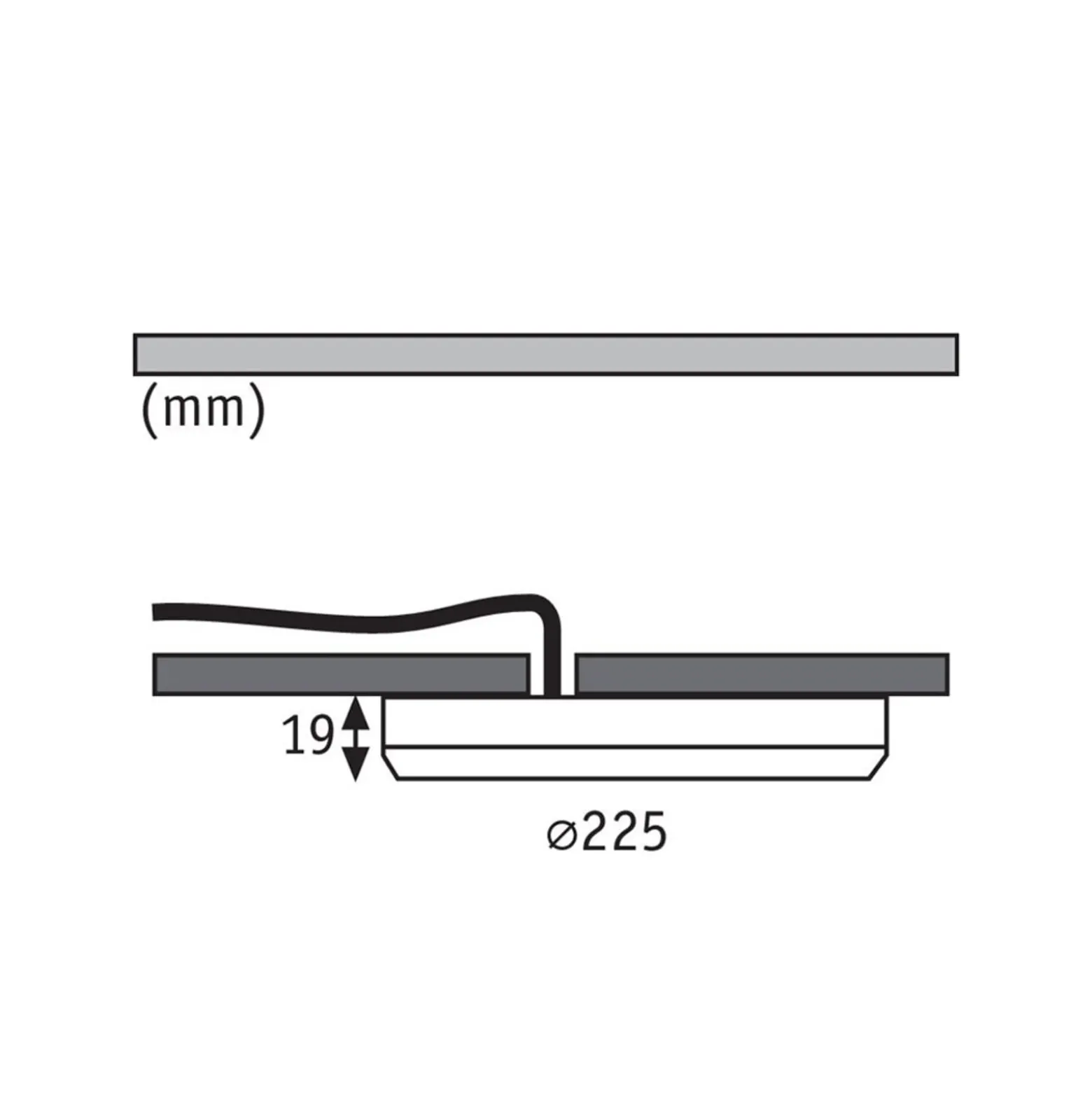 Paulmann Cover it LED-Einbaupanel 4.000 K 22,5 cm