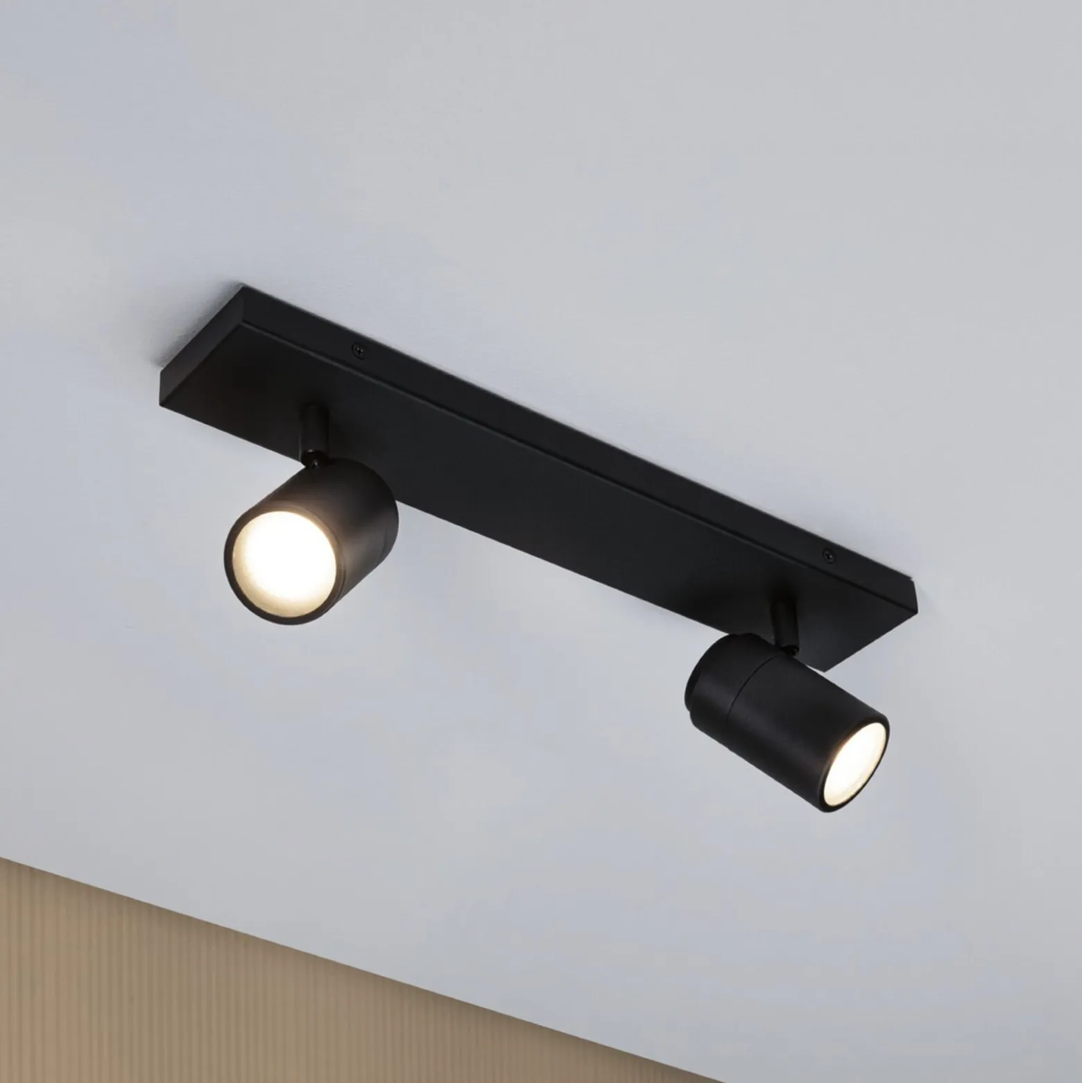 Paulmann Deckenstrahler Zyli schwarz Länge 40 cm 2-flg. IP44