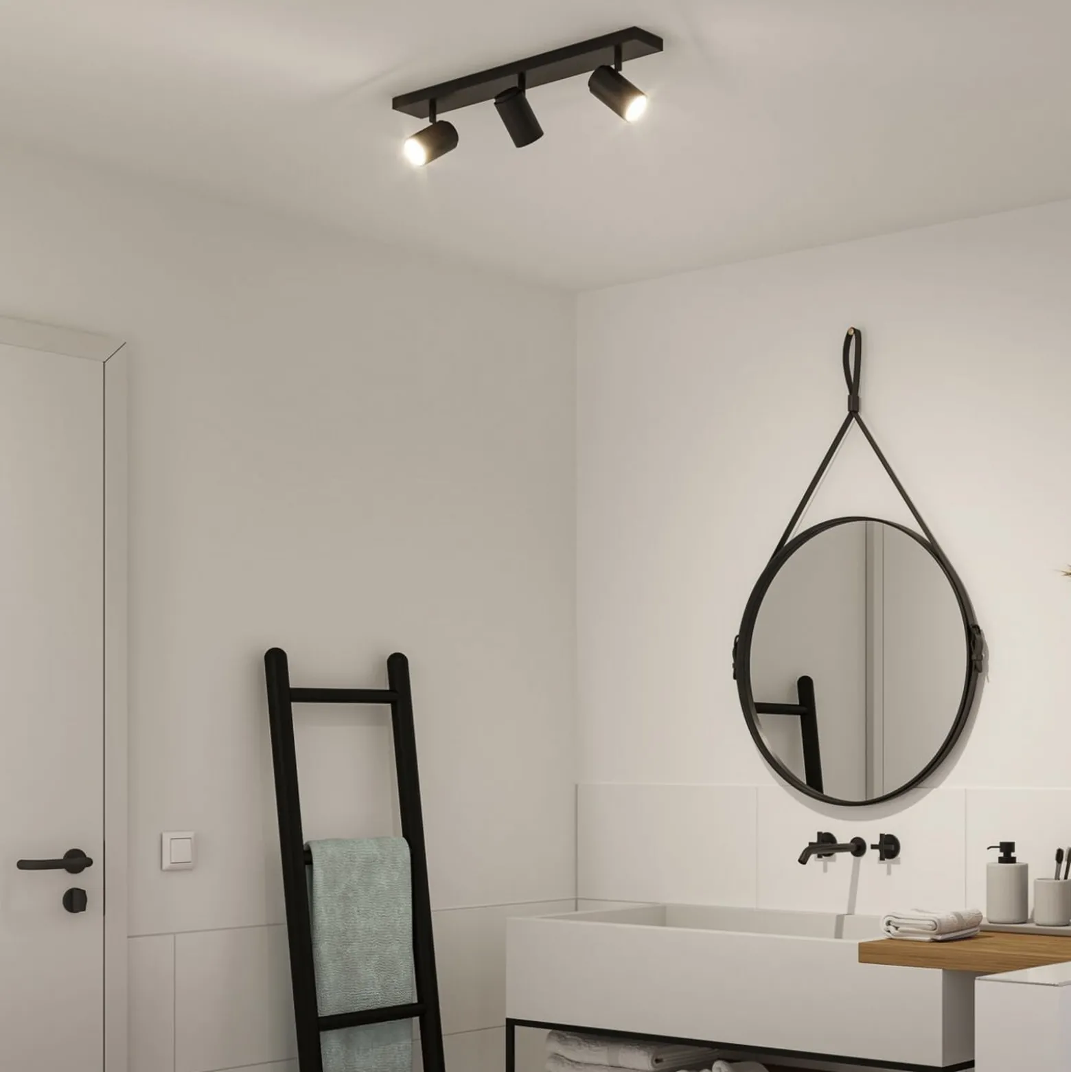 Paulmann Deckenstrahler Zyli schwarz Länge 60 cm 2-flg. IP44
