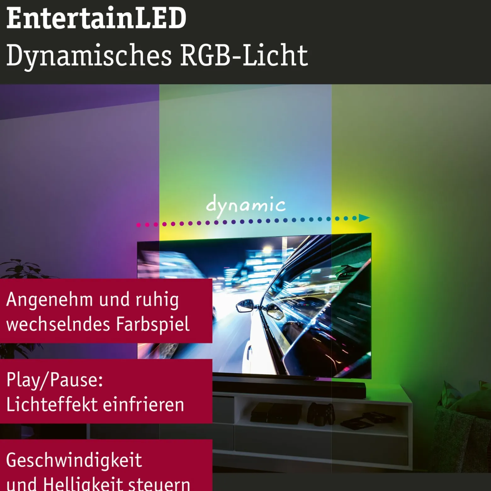 Paulmann EntertainLED LED-Strip RGB TV-Set 65 Zoll