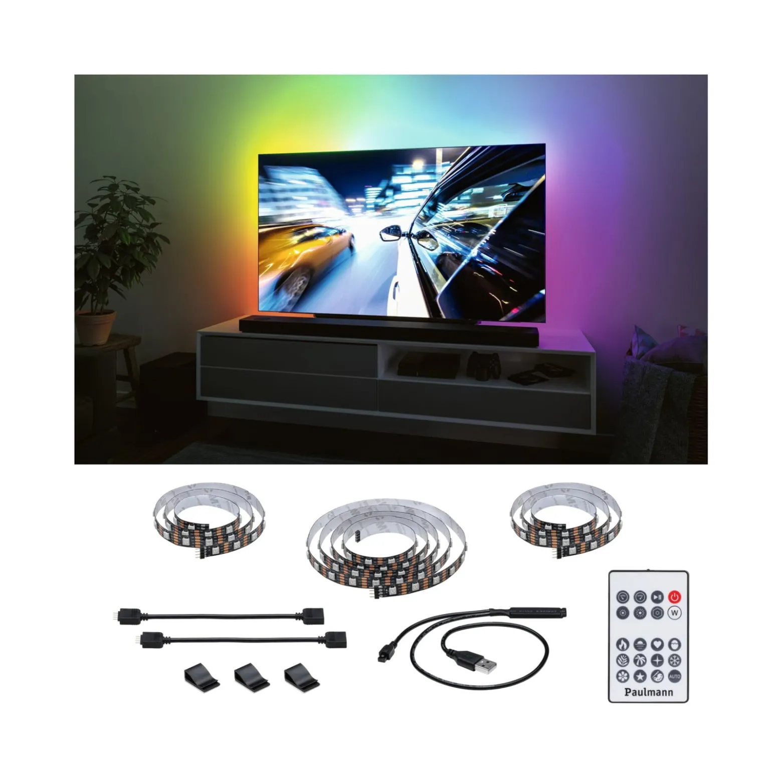 Paulmann EntertainLED LED-Strip RGB TV-Set 65 Zoll