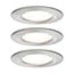 Paulmann 3er Spot Nova rund starr, eisen, IP44, GU10 dimmbar