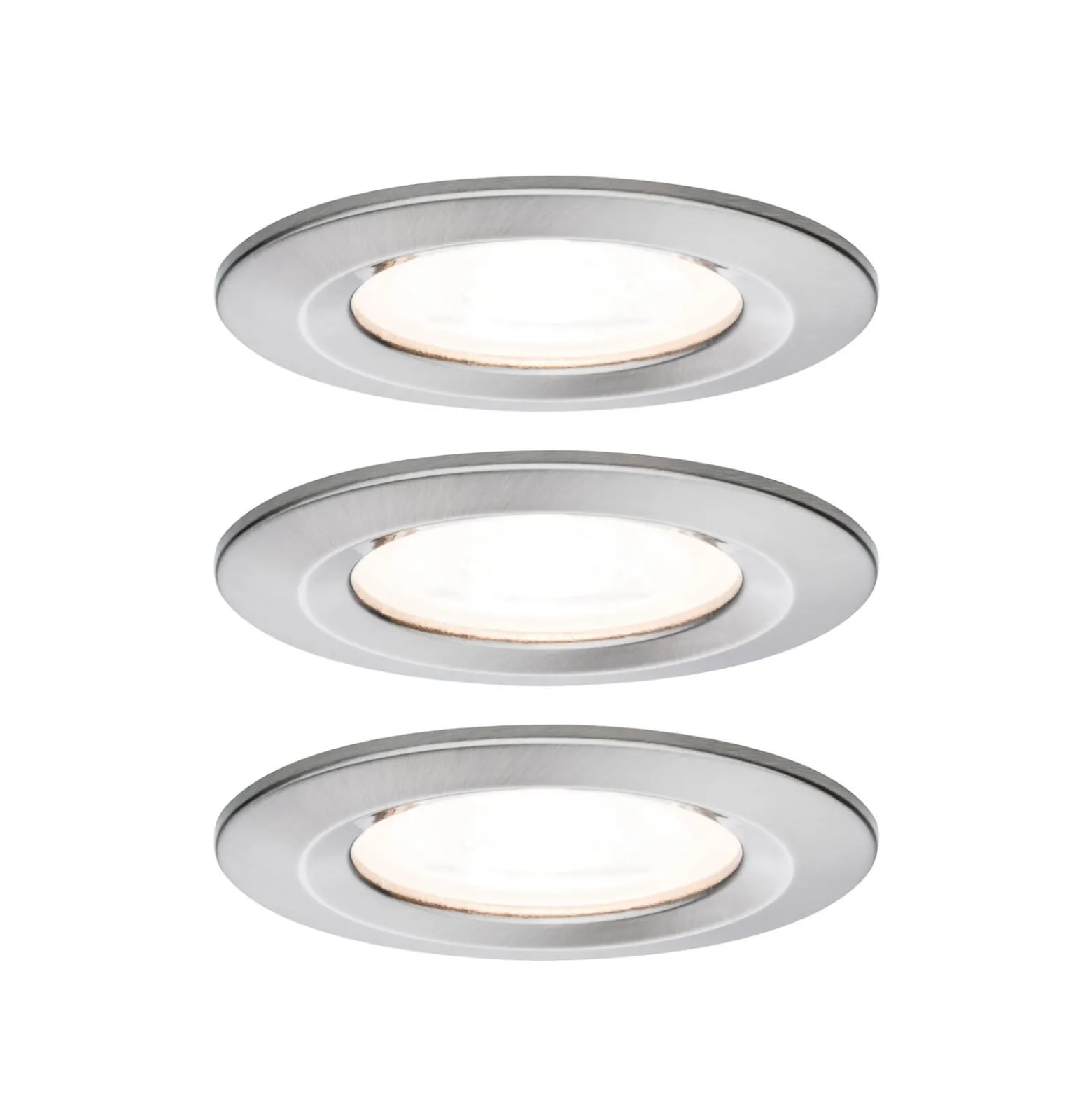 Paulmann 3er Spot Nova rund starr Eisen IP44 GU10 2.700K