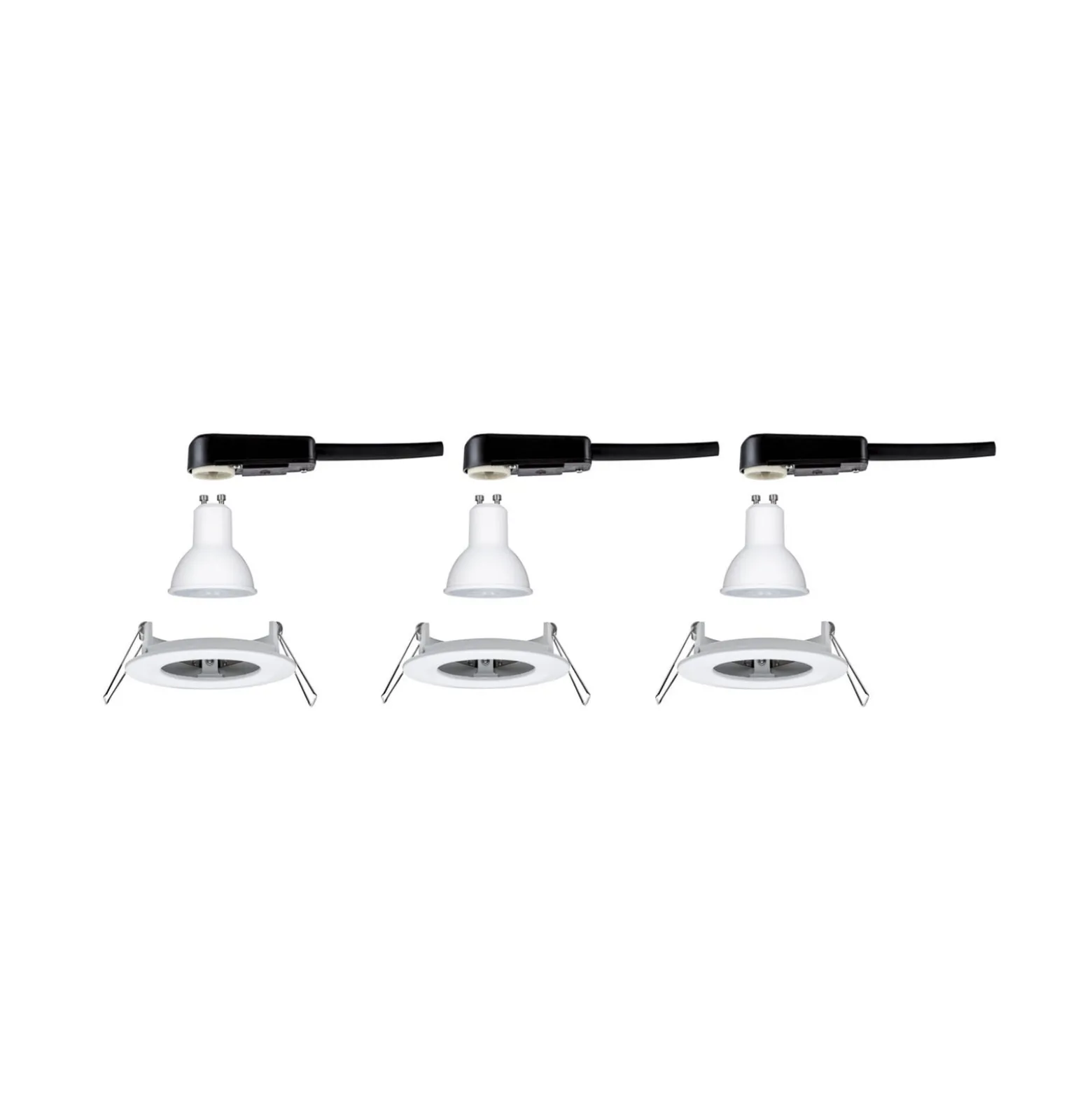 Paulmann 3er Spot Nova rund weiß starr IP44 GU10 4000K