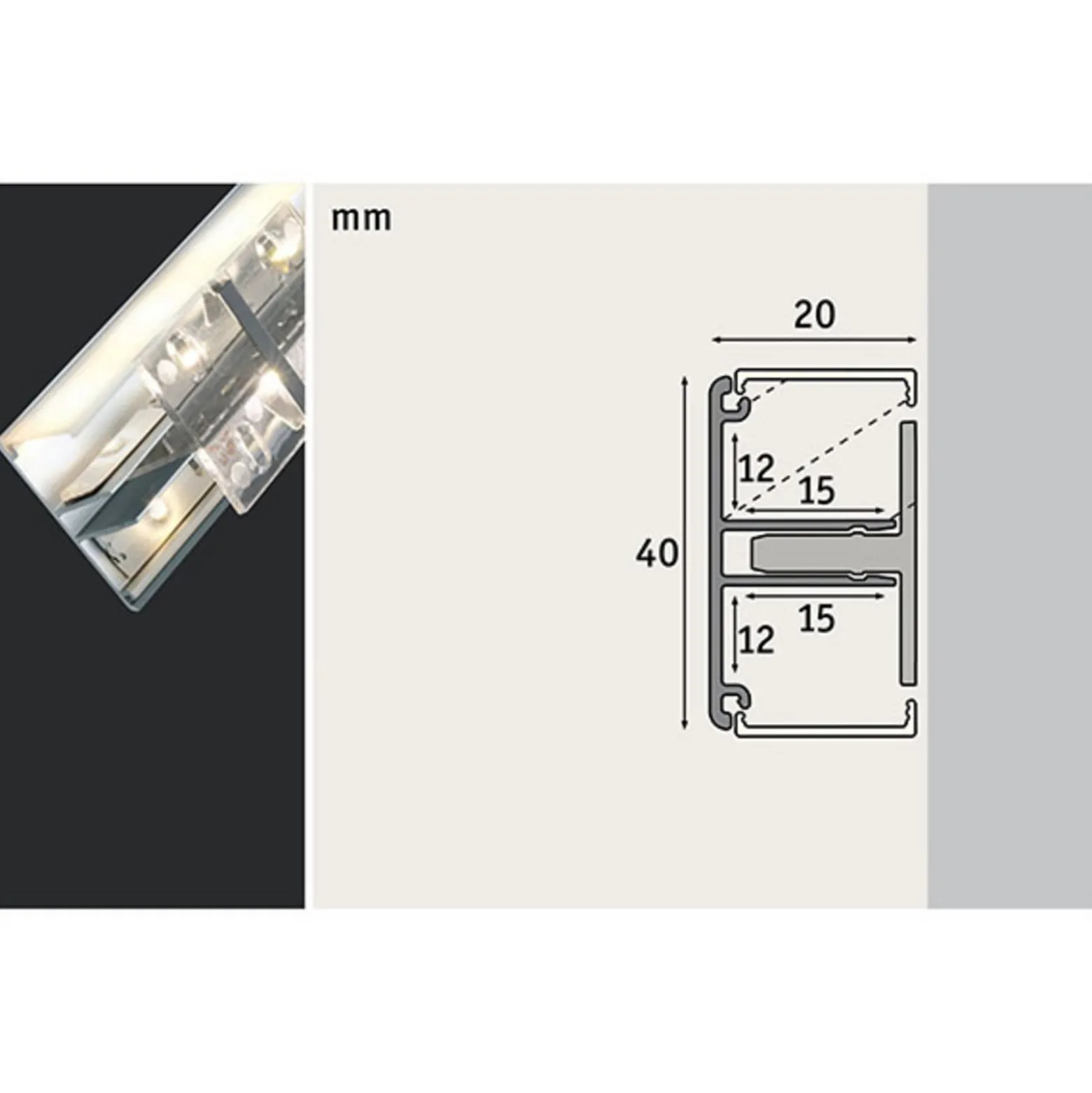 Paulmann Function Duo Profil-Set Alu 200 cm