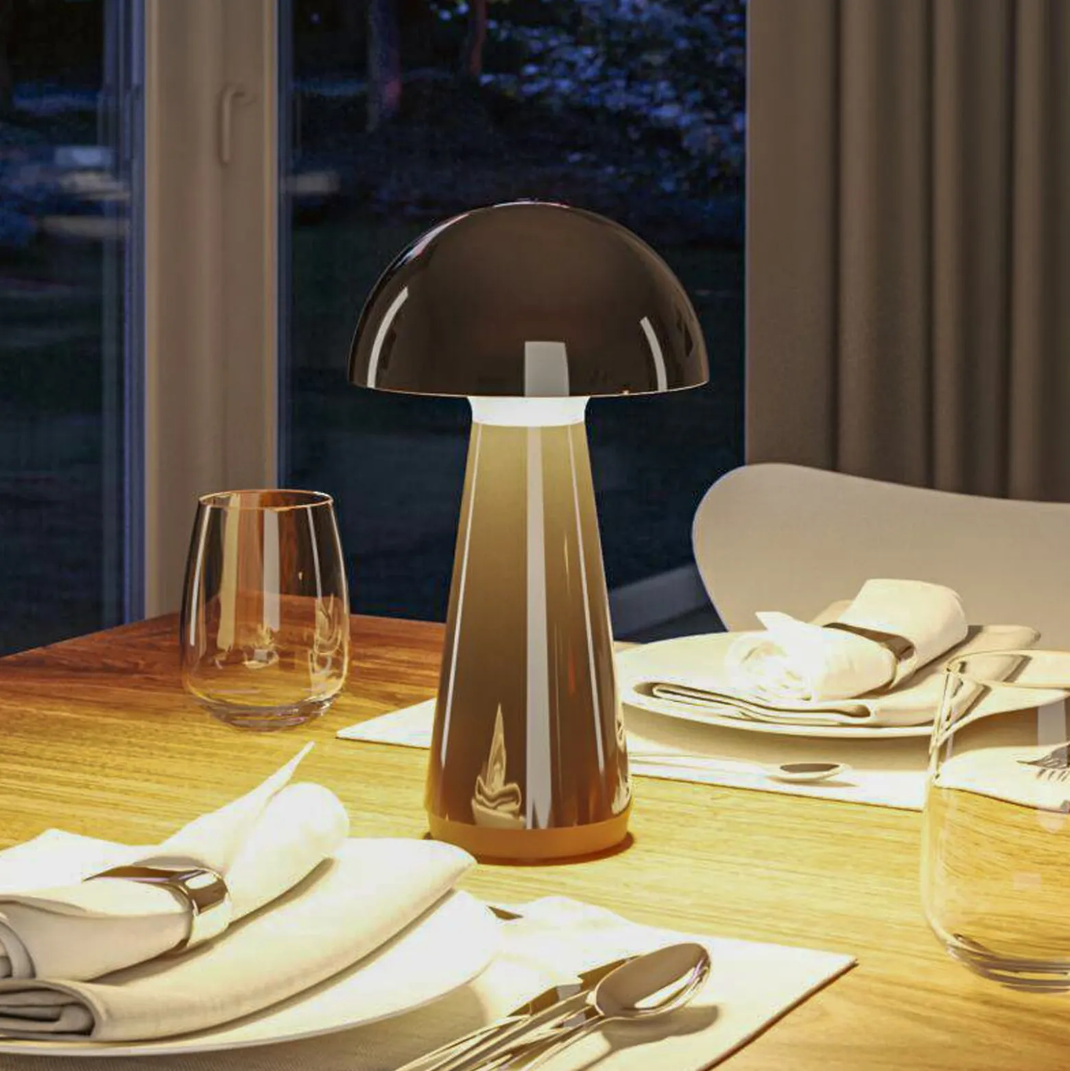 Paulmann LED-Akku-Tischlampe Onzo, schwarz, Kunststoff, IP44