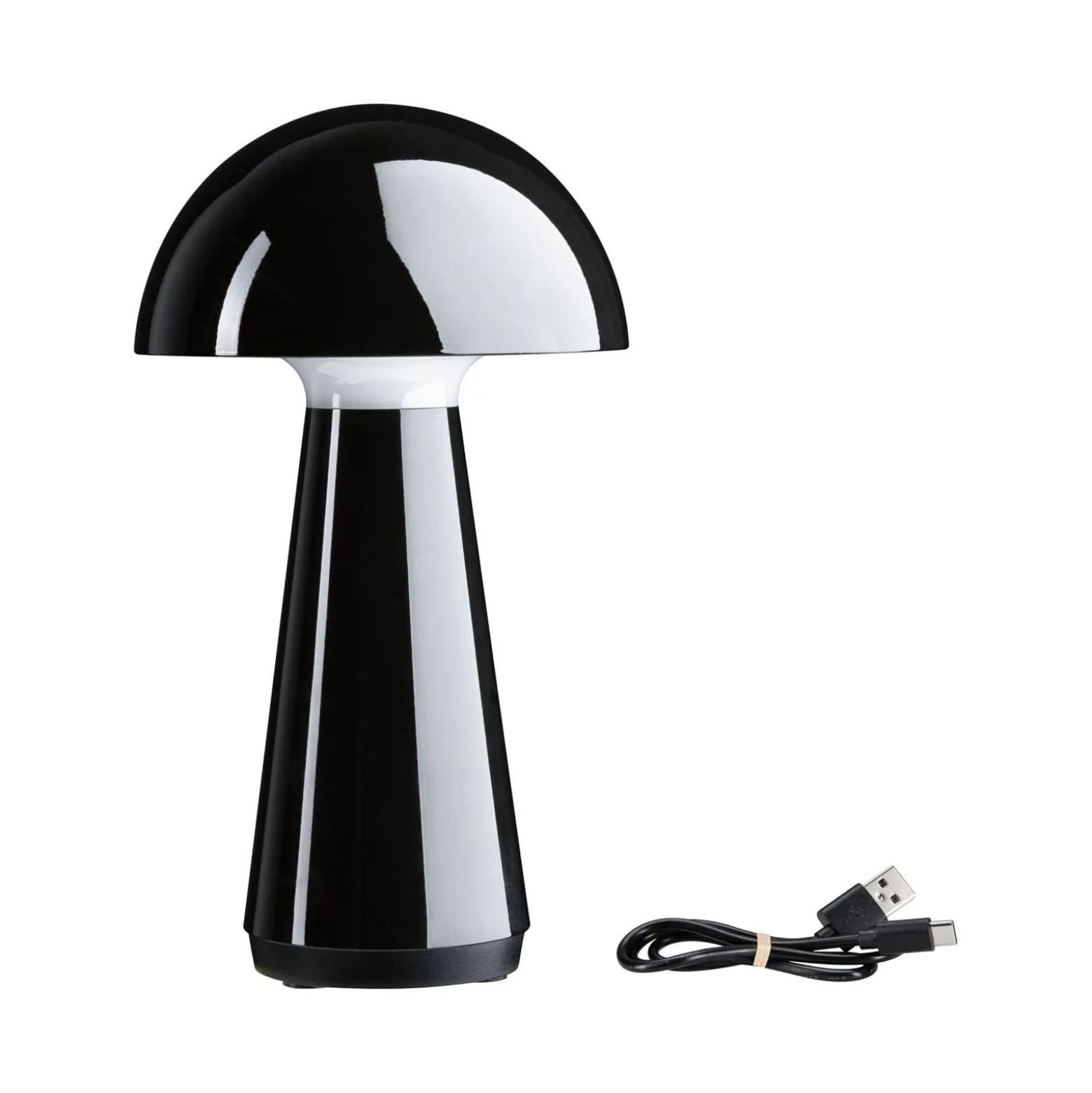 Paulmann LED-Akku-Tischlampe Onzo, schwarz, Kunststoff, IP44