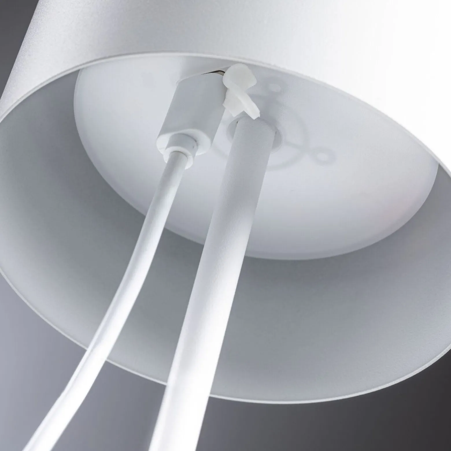Paulmann LED-Akku-Tischleuchte Tuni, weiß, Kunststoff, IP44