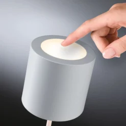 Paulmann LED-Akku-Tischleuchte Tuni, weiß, Kunststoff, IP44