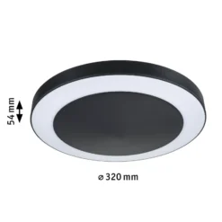 Paulmann LED-Außenlampe Circula, anthrazit, Sensor, IP44