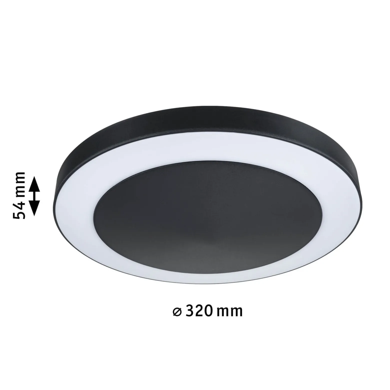 Paulmann LED-Außenlampe Circula, anthrazit, Sensor, IP44