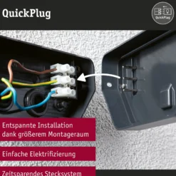 Paulmann LED-Außenwandleuchte Cuff, Sensor, weiß