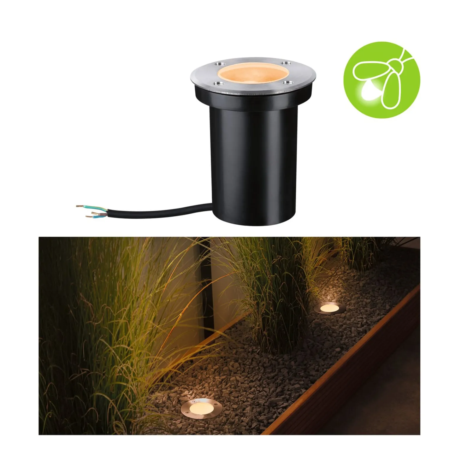Paulmann LED-Bodeneinbauleuchte 94732, Ø 11 cm, Edelstahl
