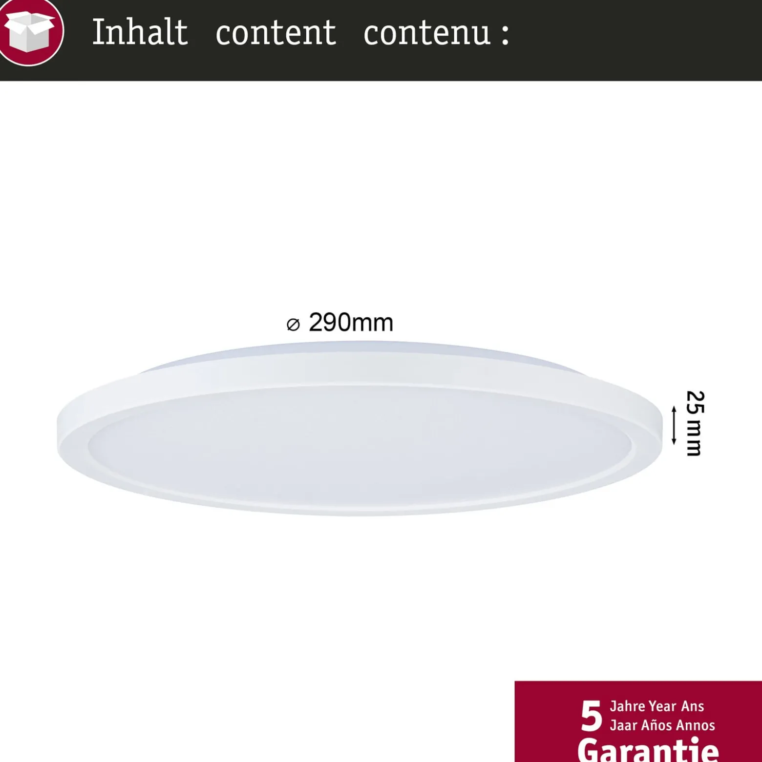 Paulmann LED-Deckenlampe Atria Shine, weiß, Ø 29 cm 3.000 K