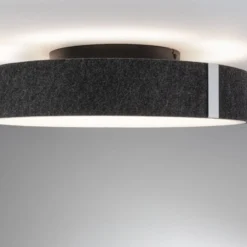 Paulmann LED-Deckenlampe Malika, anthrazit, Filz, 3-step-dim