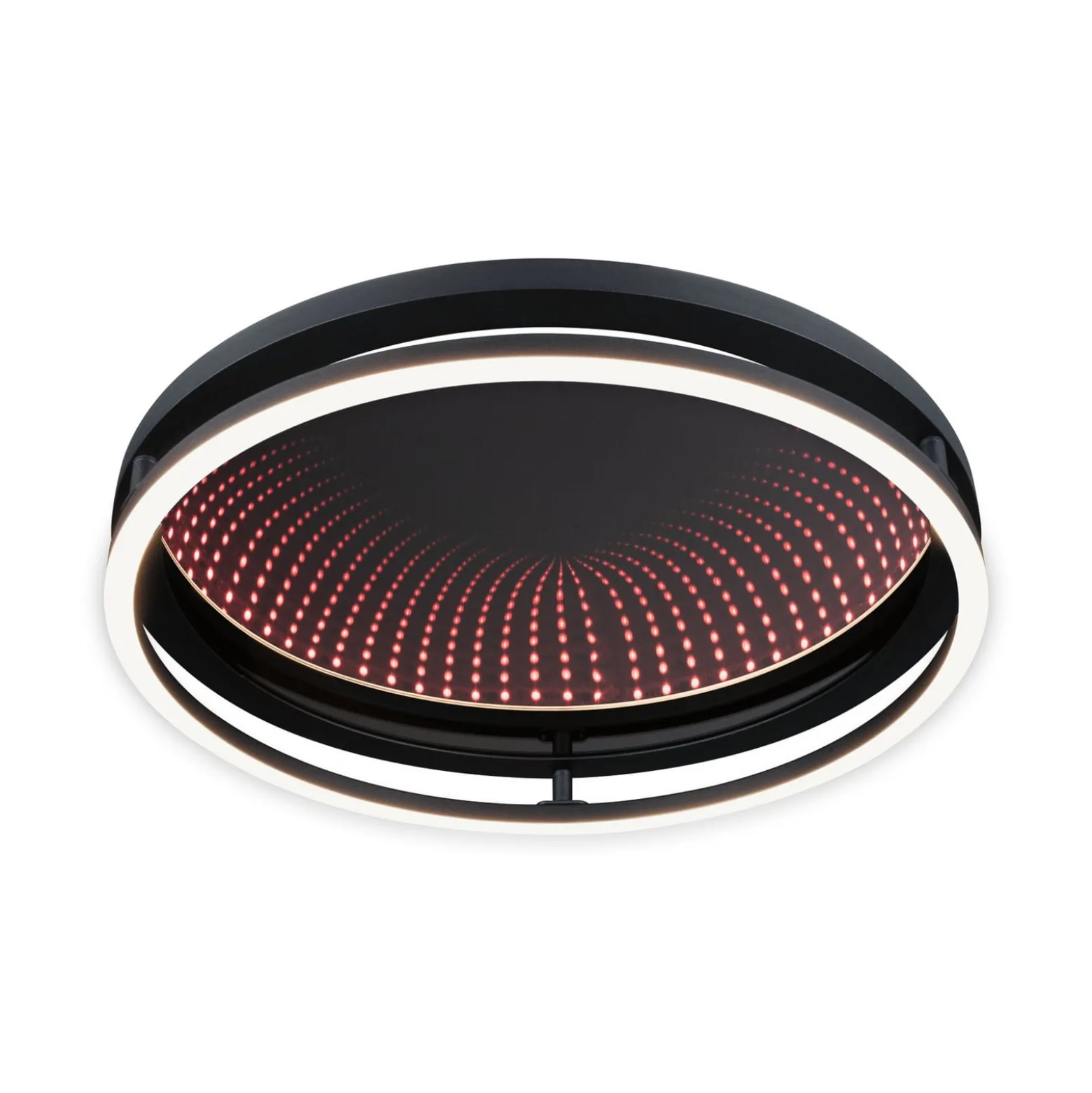 Paulmann LED-Deckenlampe Spaceglow One, schwarz, Ø39cm RGBW