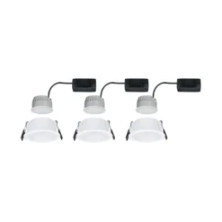 Paulmann LED-Einbaulampe Cole Coin weiß Ø9cm IP44 dim 3x-Set