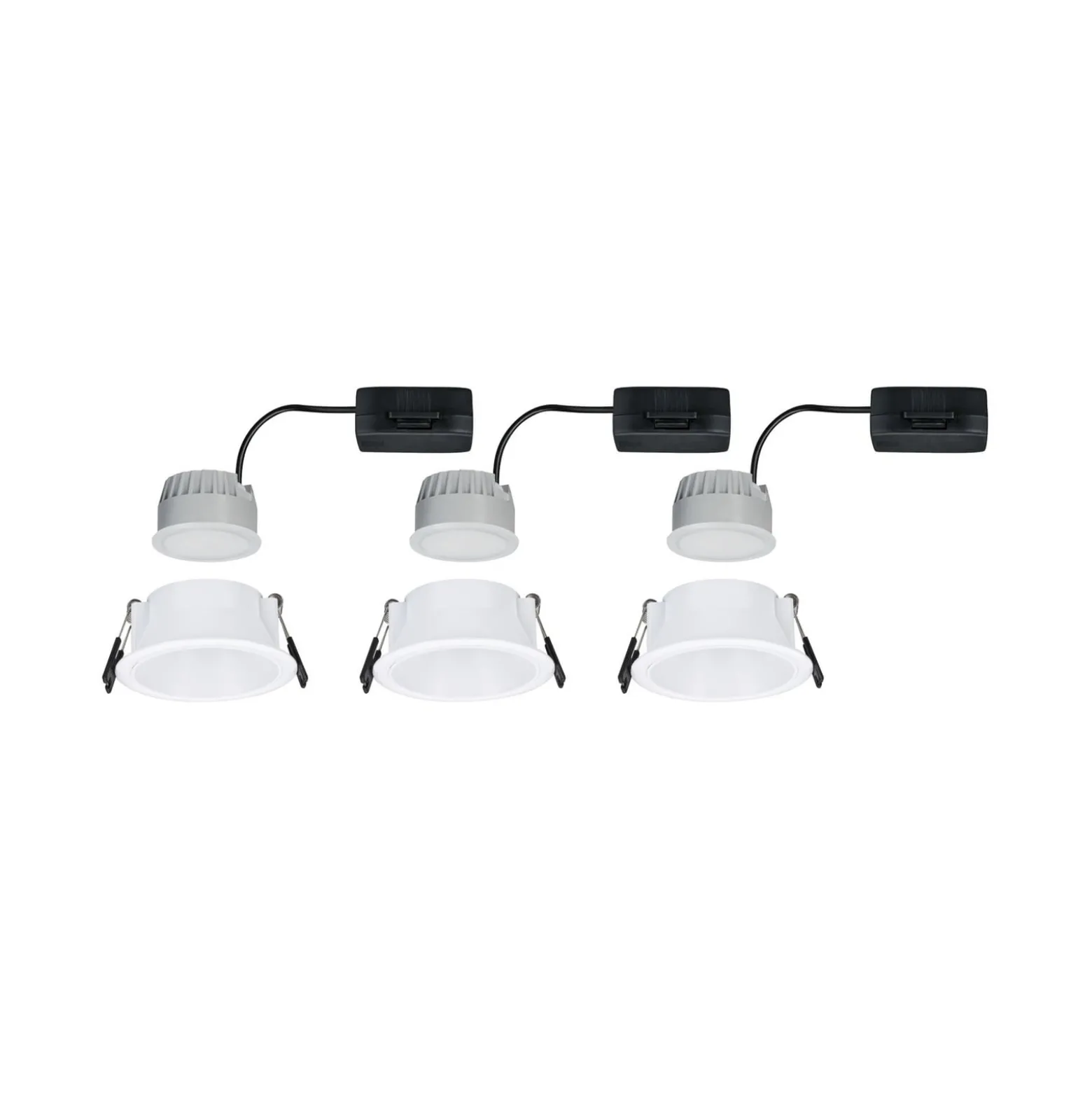 Paulmann LED-Einbaulampe Cole Coin weiß Ø9cm IP44 dim 3x-Set