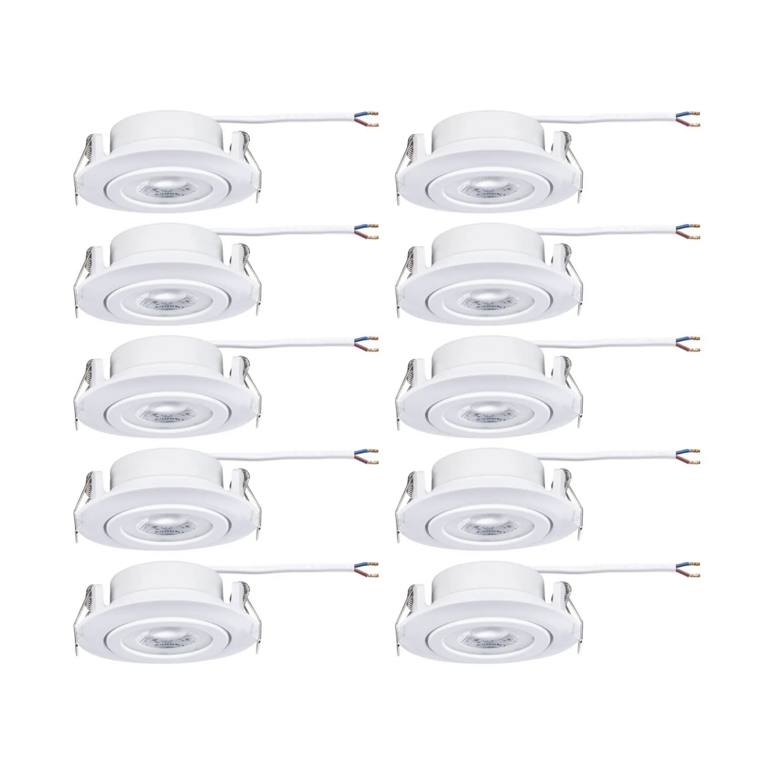 Paulmann LED-Einbaulampe, weiß Ø 8 cm 4,8 W ein/aus 10er-Set