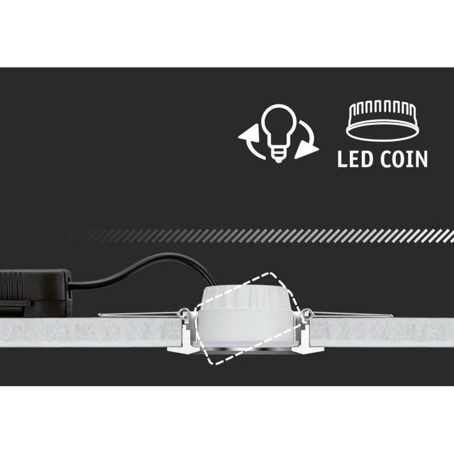 Paulmann LED-Einbau Nova Coin Smart schwarz RGBW 3er 8,4cm