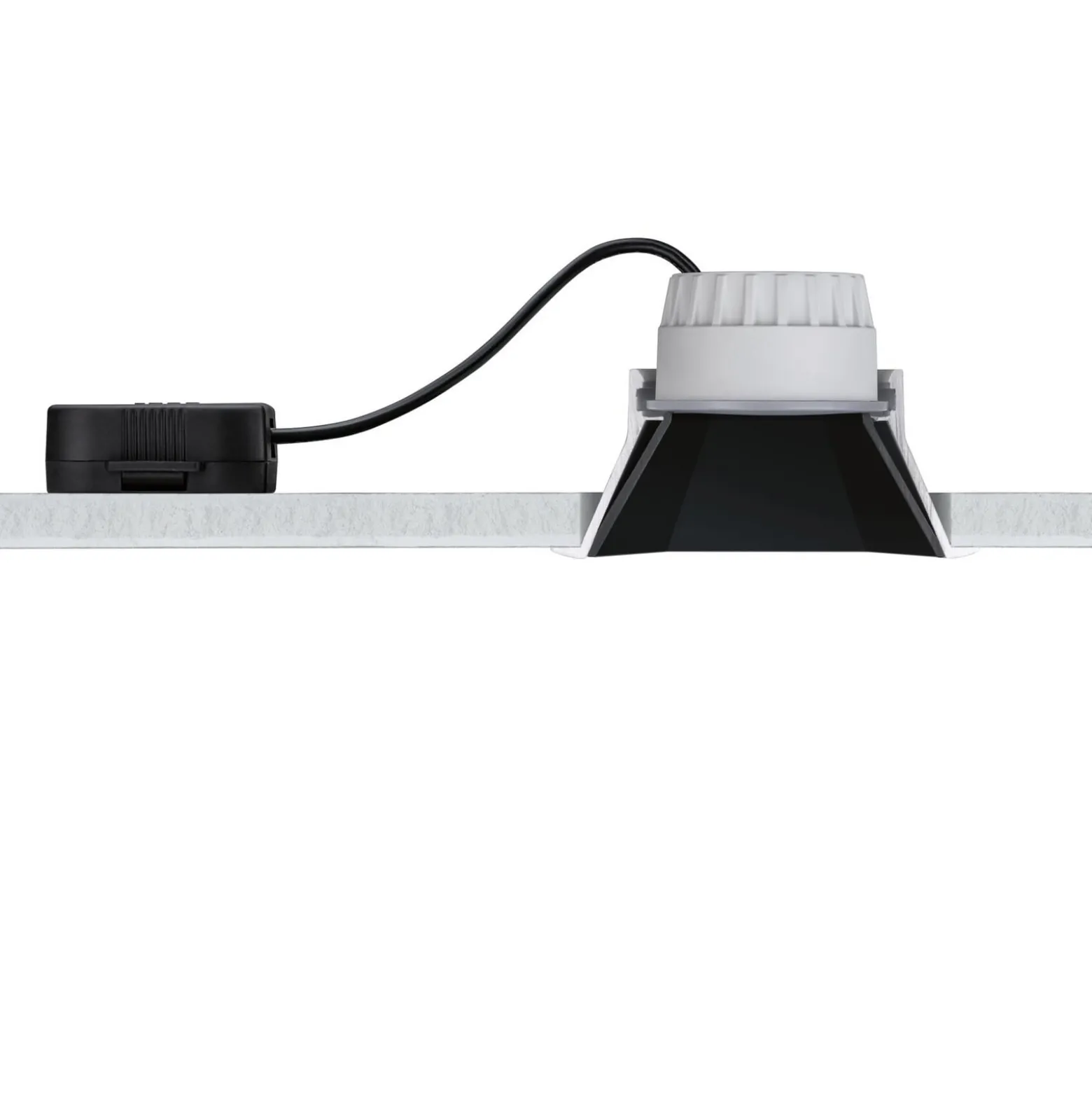 Paulmann LED-Einbauspot Cole Coin schwarz eckig IP44 dim 3er