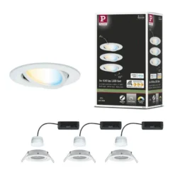 Paulmann LED-Einbauspot Nova Coin Smart weiß CCT 3er 8,4 cm