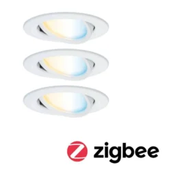 Paulmann LED-Einbauspot Nova Coin Smart weiß CCT 3er 8,4 cm