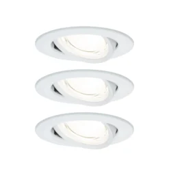 Paulmann LED 3er Nova Coin weiß matt rund schwenkbar 4.000K