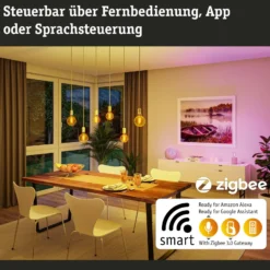 Paulmann LED-Globe G95 Zigbee E27 6,3W gold RGBW
