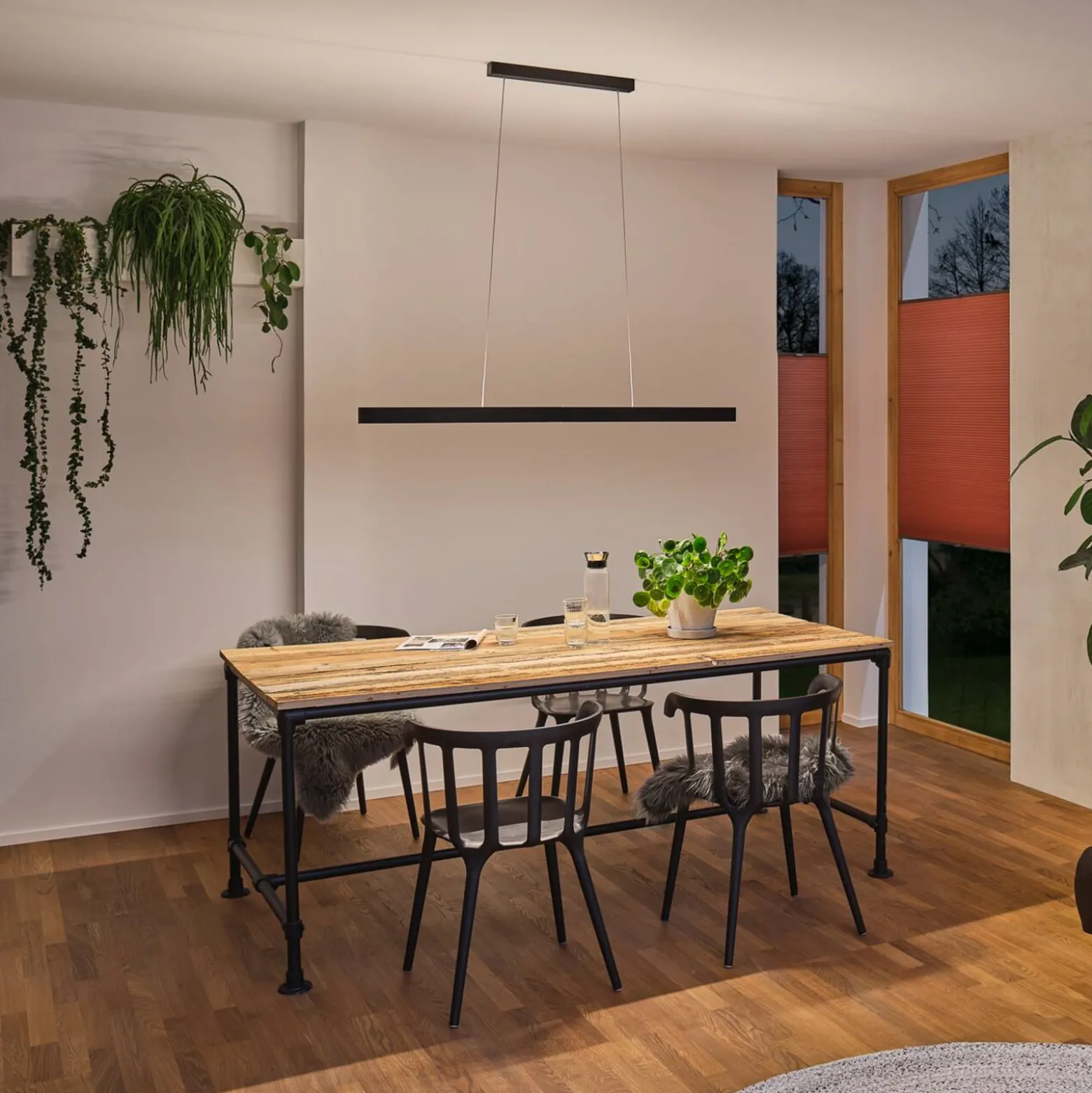 Paulmann LED-Hängelampe Aptare, schwarz, 2700K, smart, dim.
