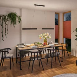 Paulmann LED-Hängelampe Aptare, schwarz, 2700K, smart, dim.