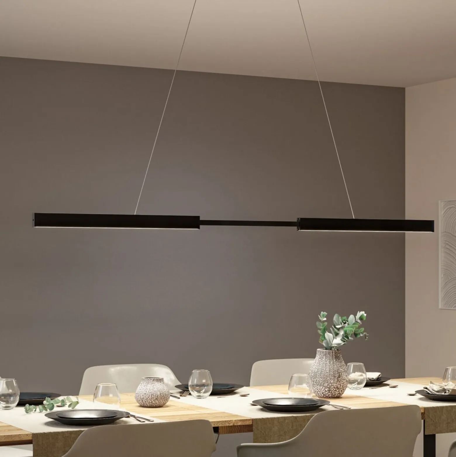 Paulmann LED-Hängelampe Aptare, schwarz, Sensor, dimmbar