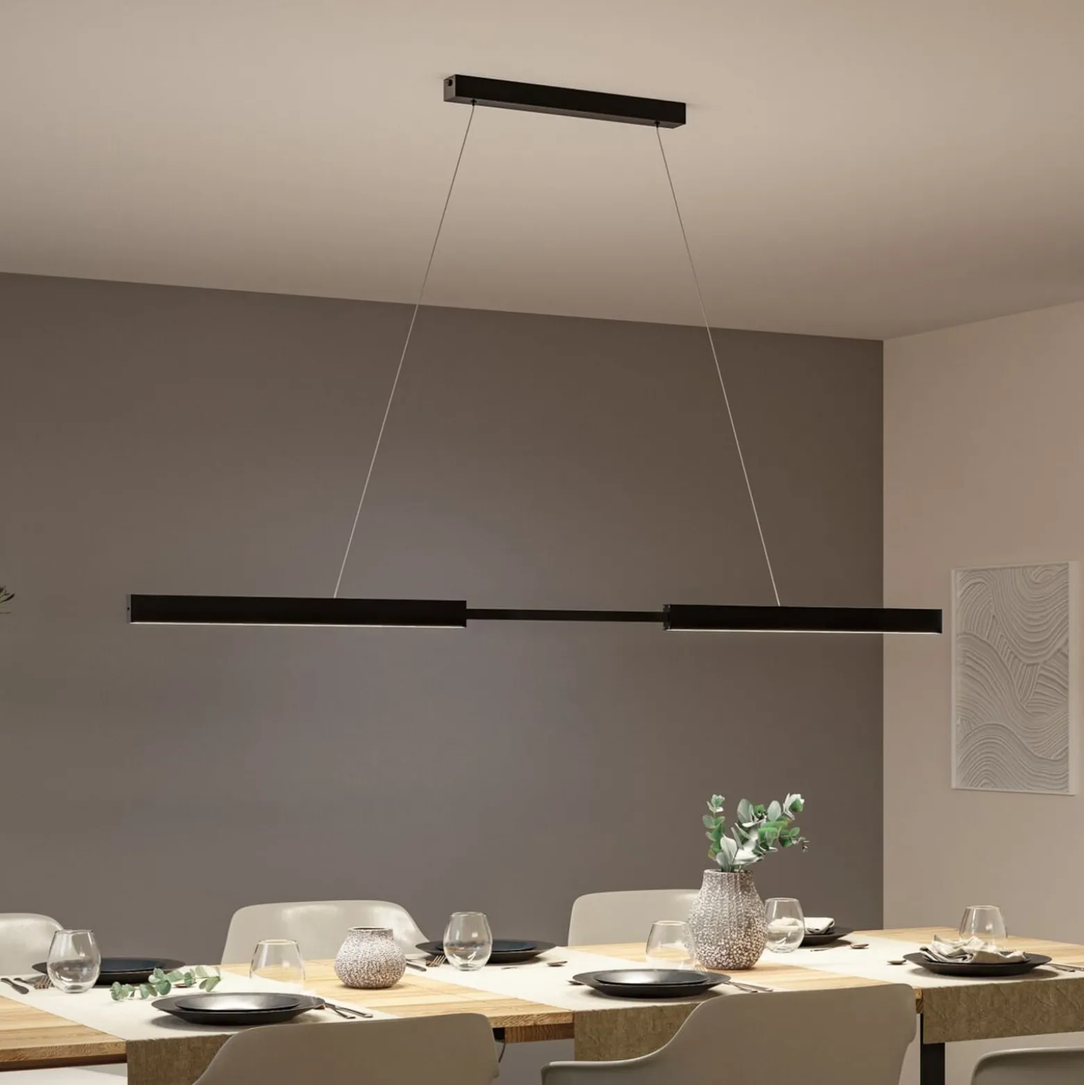 Paulmann LED-Hängelampe Aptare, schwarz, Sensor, dimmbar