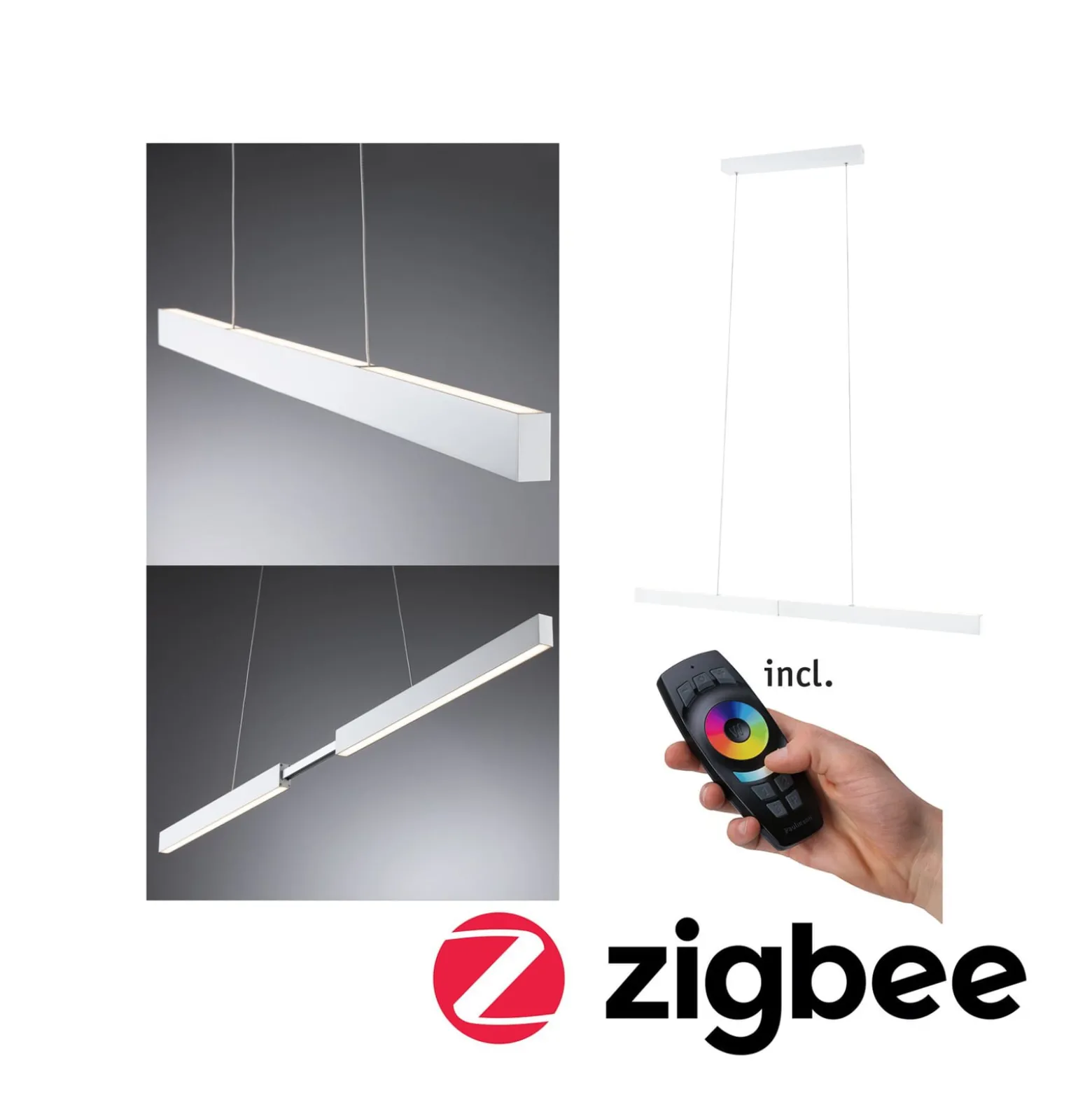 Paulmann LED-Hängelampe Aptare, weiß, 2700K, smart, dim.
