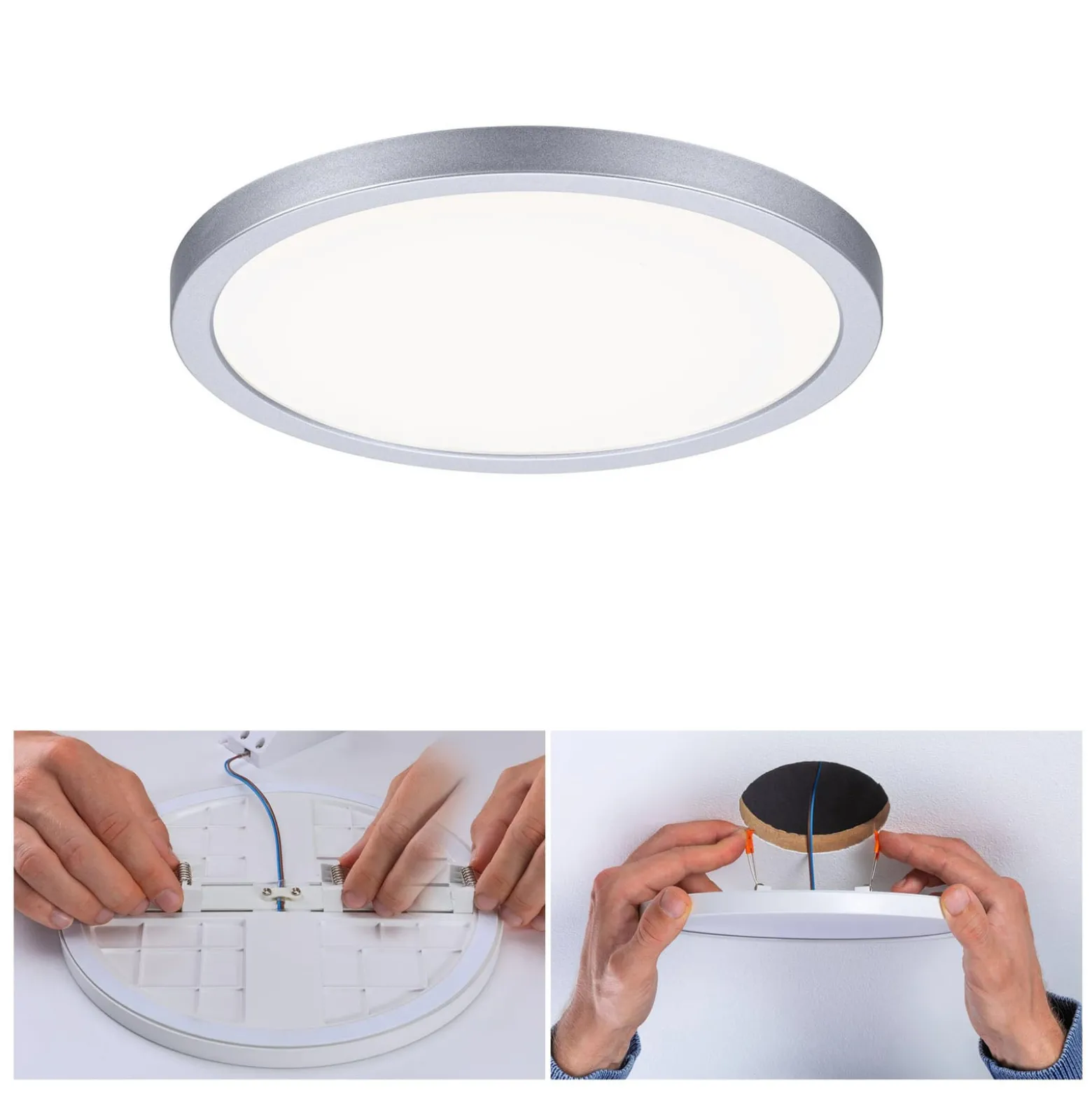 Paulmann LED-Panel Areo 4.000K rund chrom 17,5cm