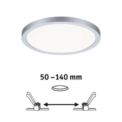 Paulmann LED-Panel Areo 4.000K rund chrom 17,5cm