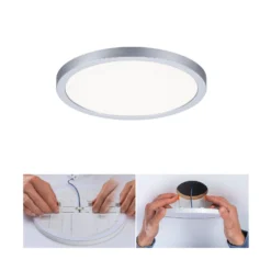 Paulmann LED-Panel Areo 4.000K rund chrom 17,5cm