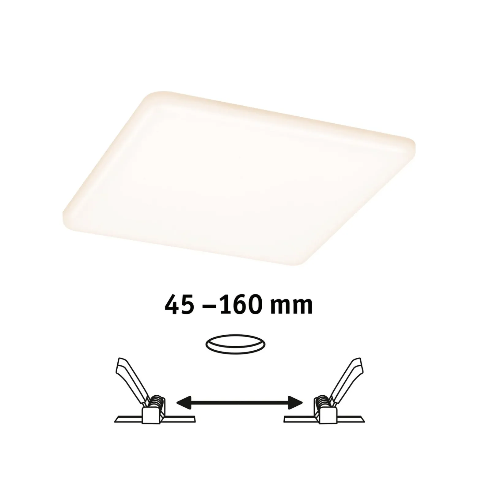 Paulmann LED-Panel Veluna 830 eckig 3Stepdim 19cm