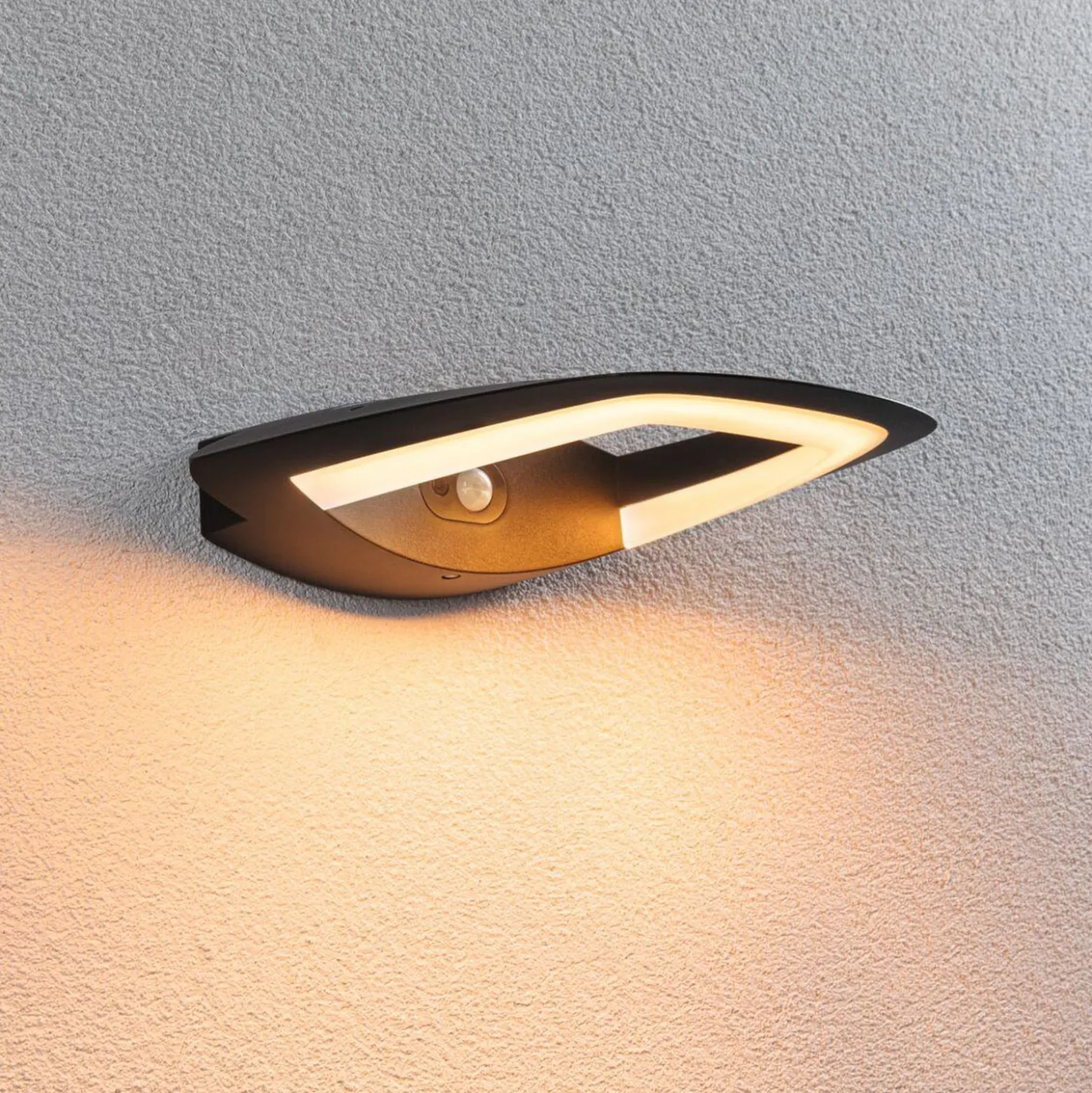 Paulmann LED-Sensor-Außenwandlampe Akena, 2.200 K, anthrazit