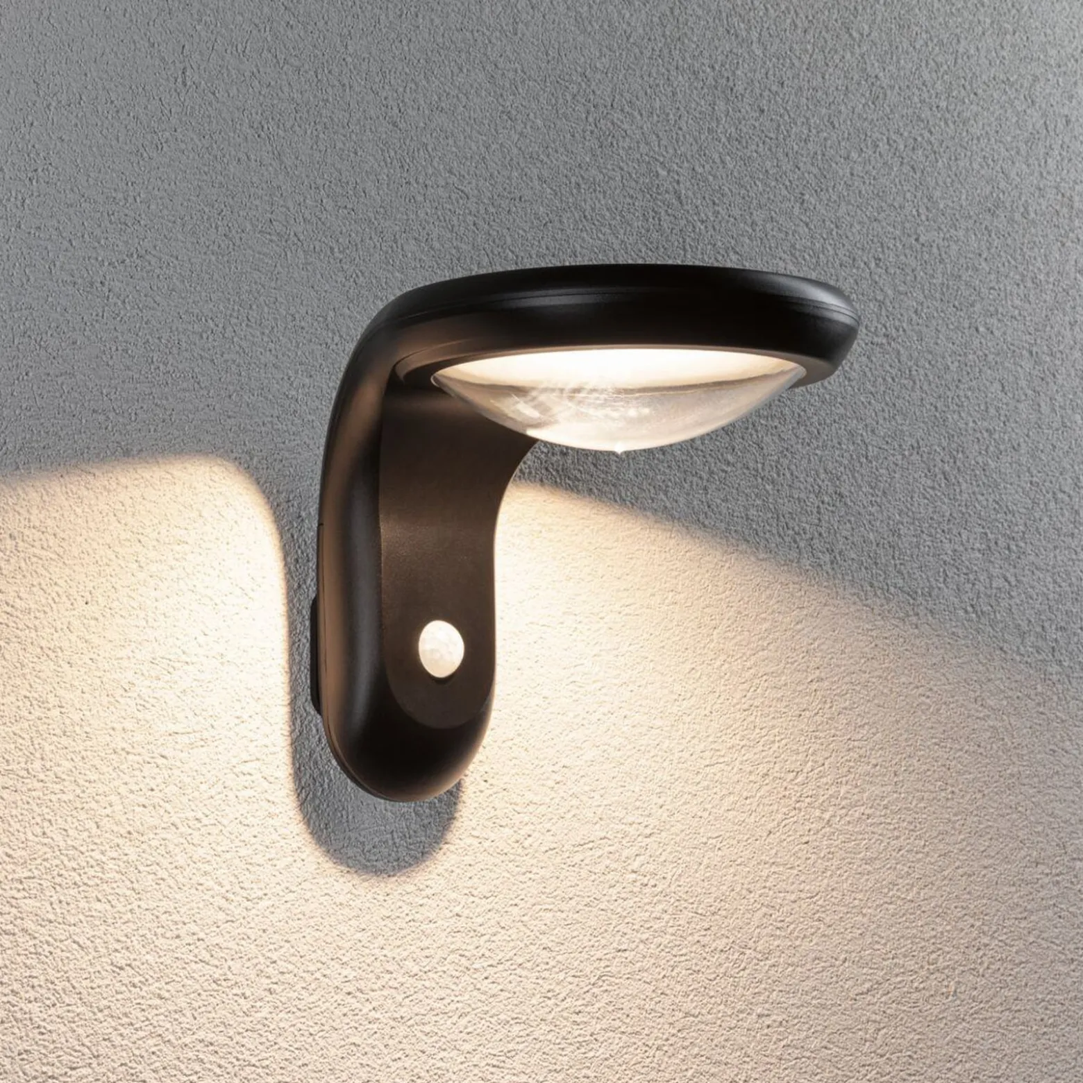 Paulmann LED-Solar-Außenwandlampe Diskola, Sensor, anthrazit