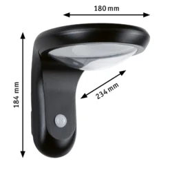 Paulmann LED-Solar-Außenwandlampe Diskola, Sensor, anthrazit