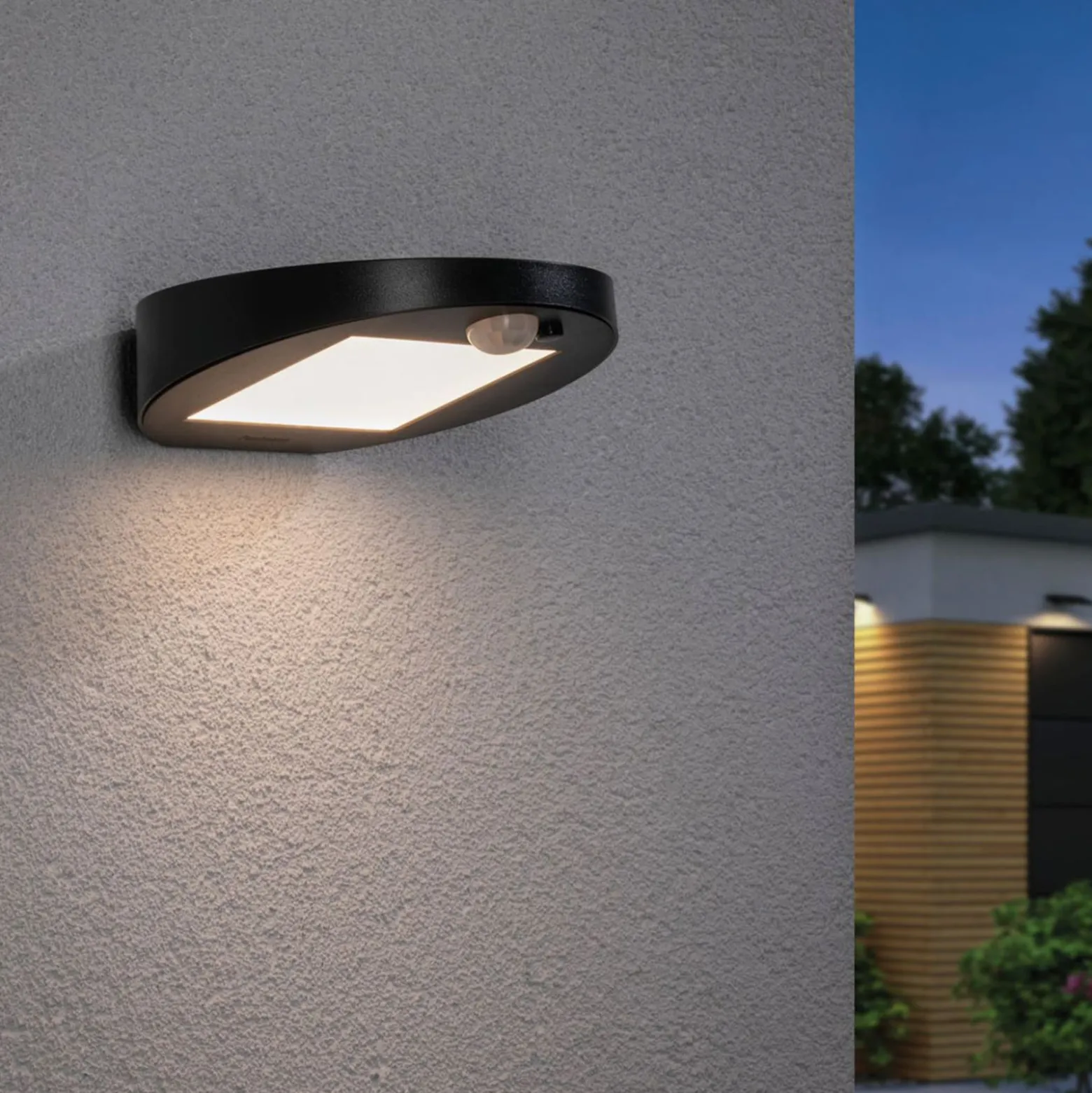 Paulmann LED-Solar-Außenwandlampe Ryse, anthrazit