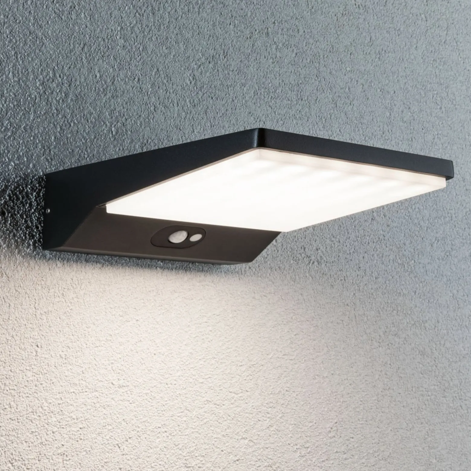 Paulmann LED-Solar-Wandlampe Ronas, Sensor, Tiefe 25