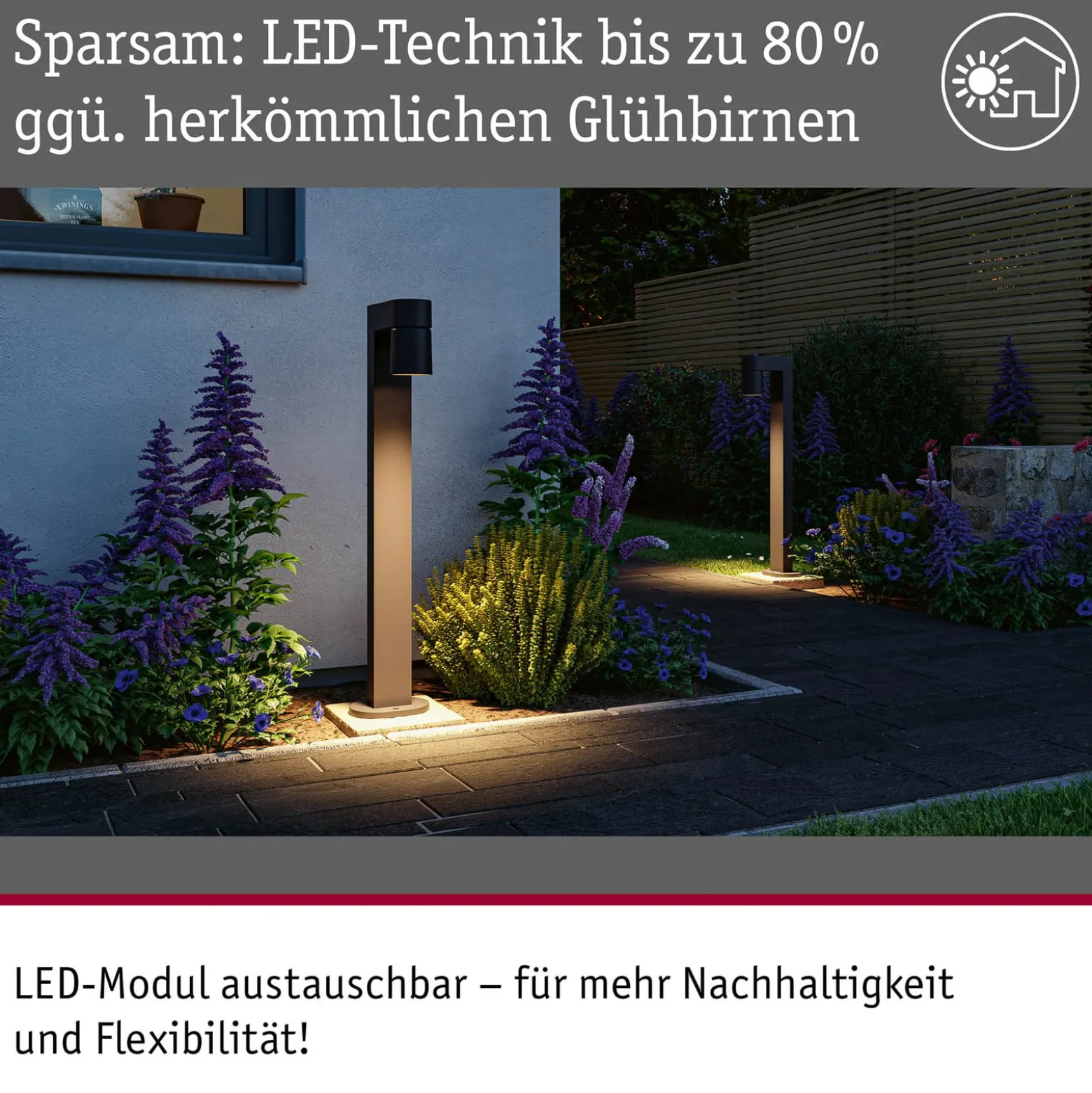 Paulmann LED-Wegeleuchte Kimu 1, anthrazit, 3.000 K