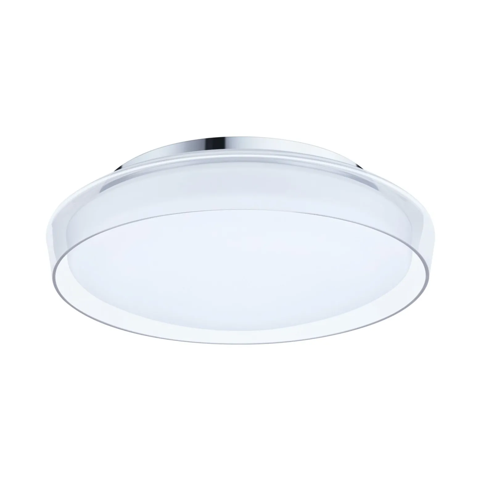 Paulmann Luena LED-Deckenlampe, IP44, chrom, Ø 35 cm